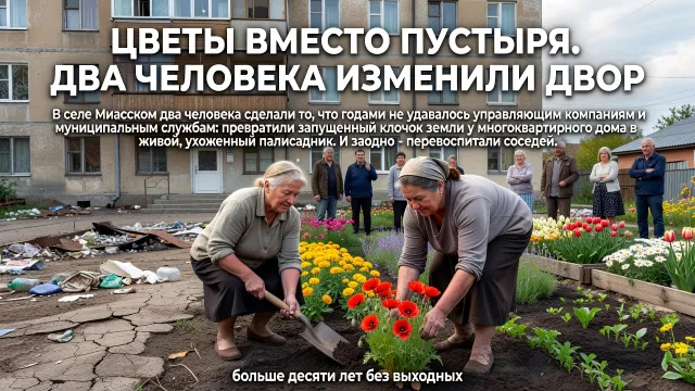 Цветы вместо пустыря. Два человека изменили двор
