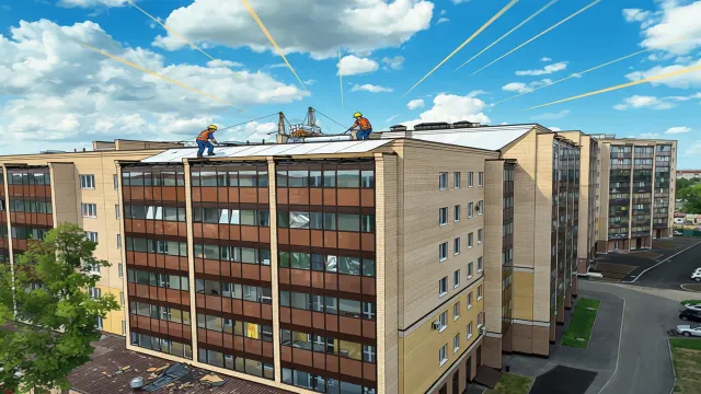 Ишим меняет крыши. Мембрана вместо рубероида на полвека вперёд